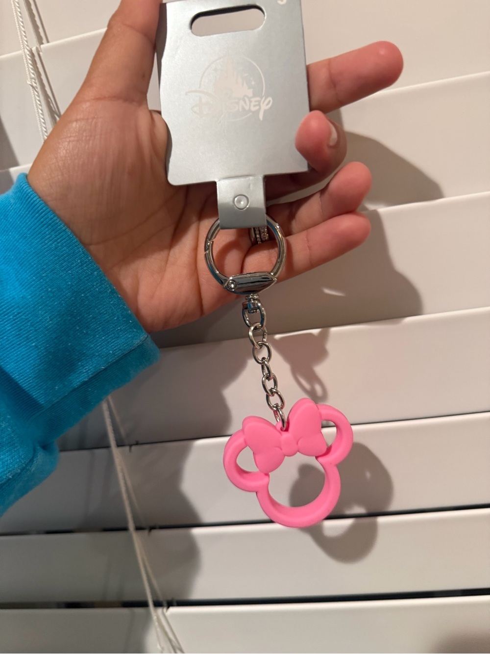 Disney Pink Minnie Mouse Silicone Keychain